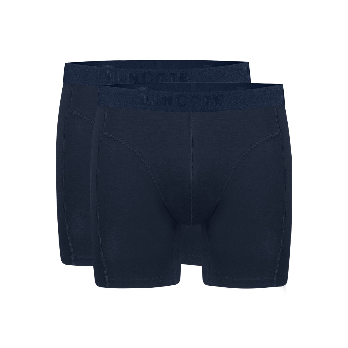 Heren Basics Bamboo Viscose men long shorts 2 pack Navy