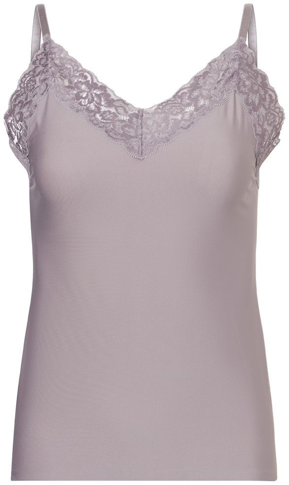 Secrets Lace Dames Spaghetti Top Soft Taupe