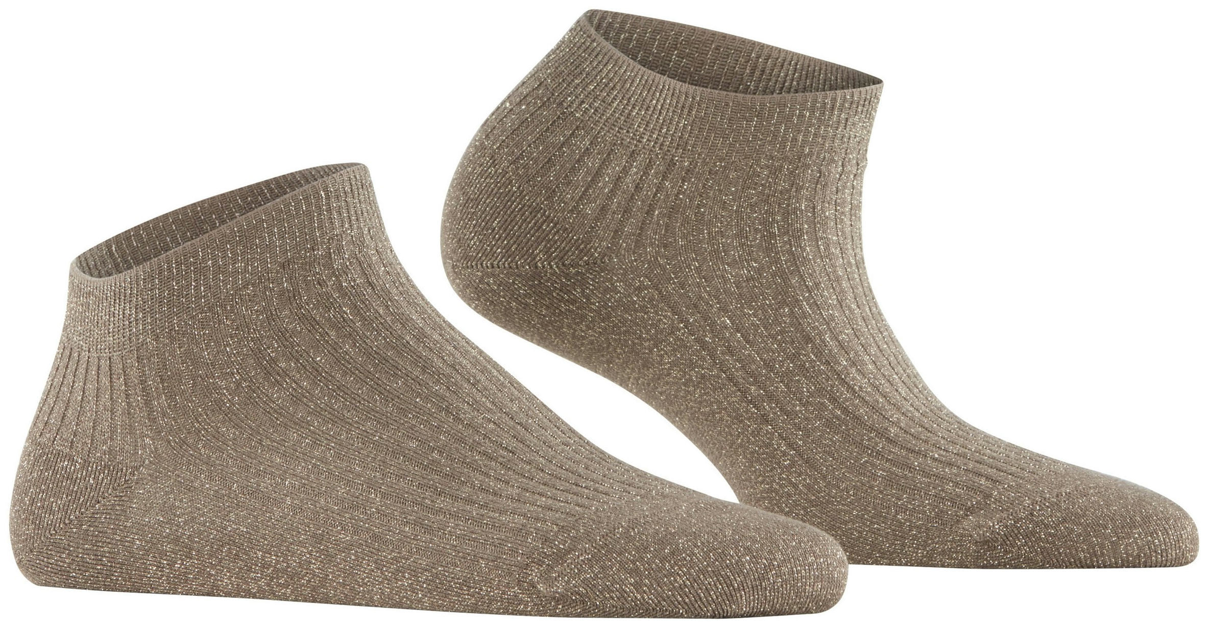 FALKE Dames Shiny Rib Sneakersokken Grijs