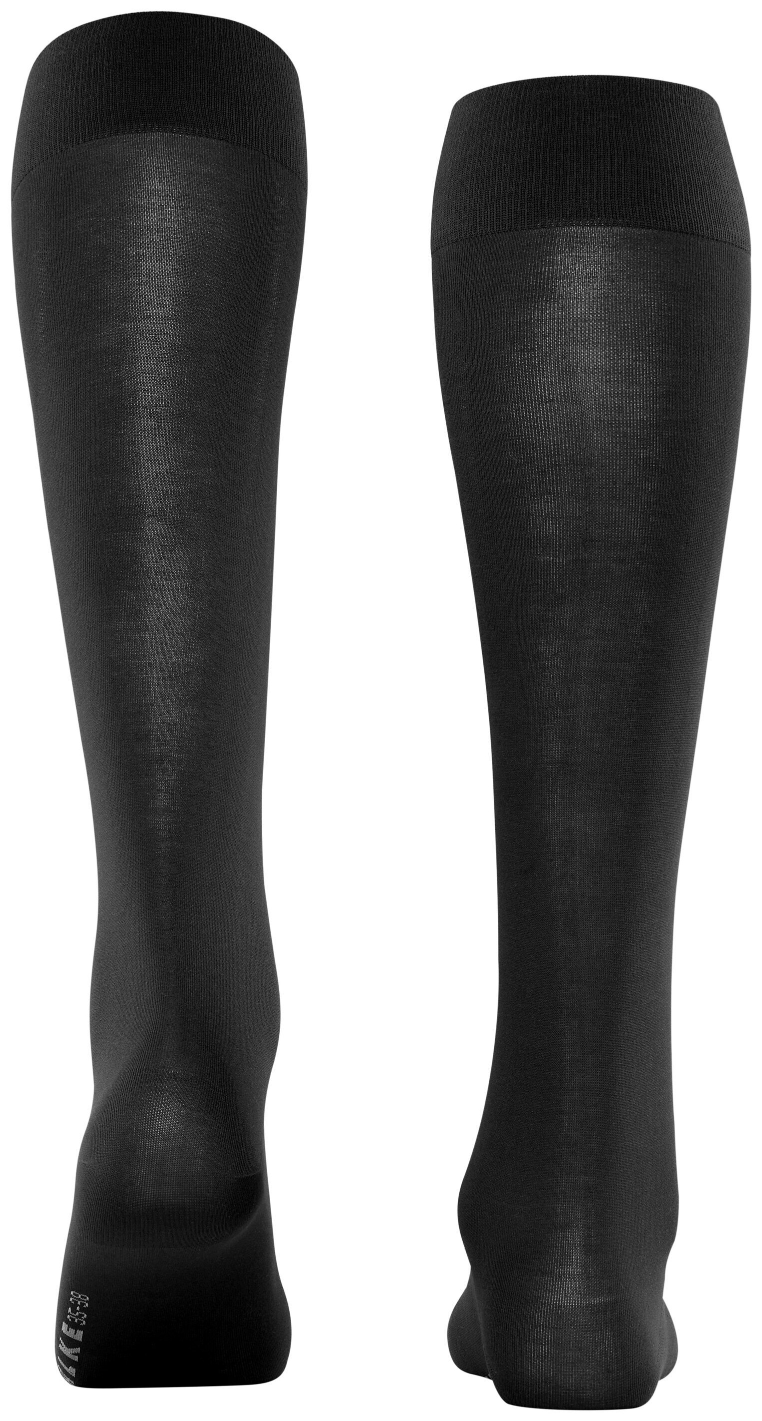 FALKE Dames Cotton Touch Kniekousen Zwart