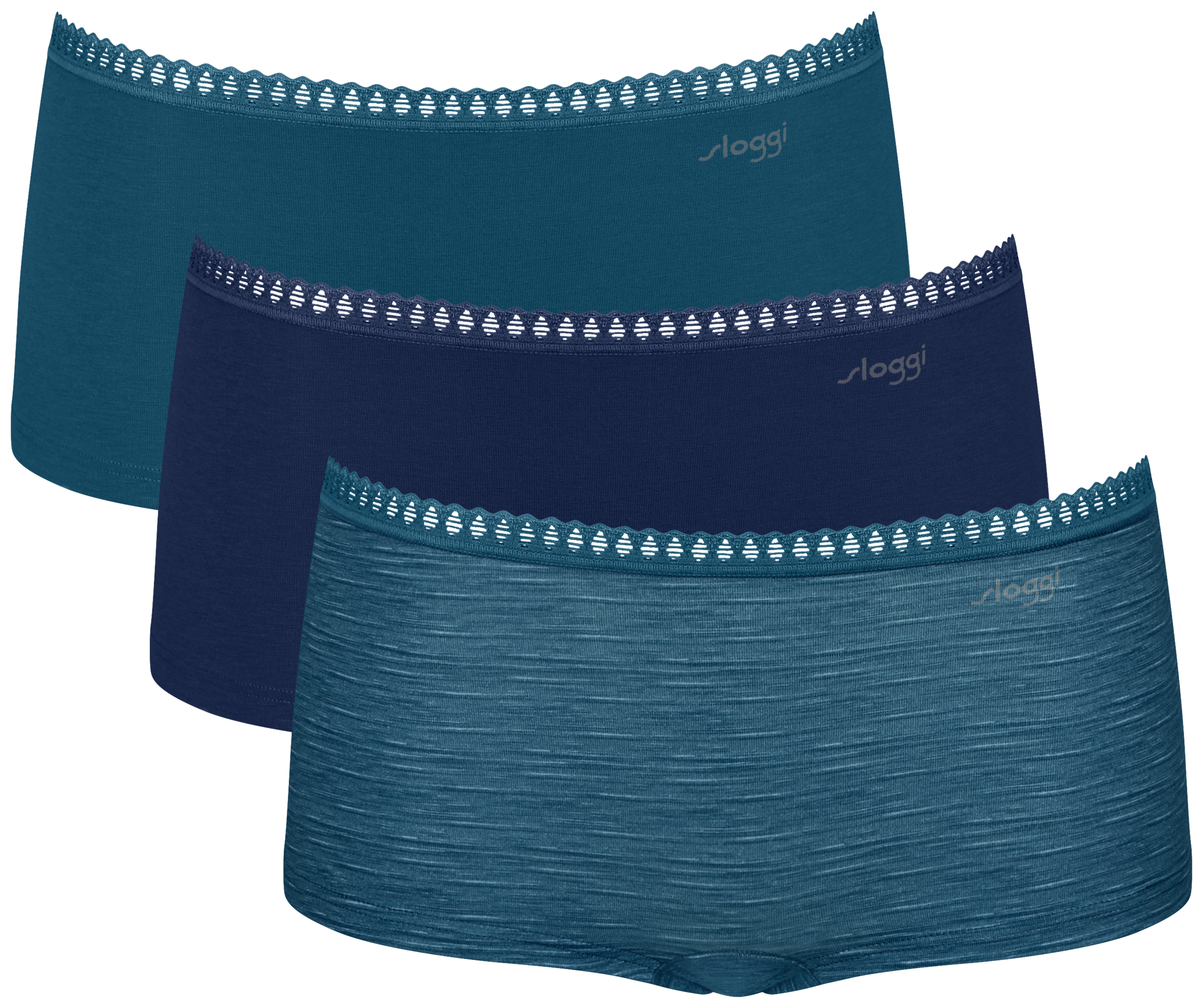 Sloggi Go Crush Dames Short Turquoise 3-Pack