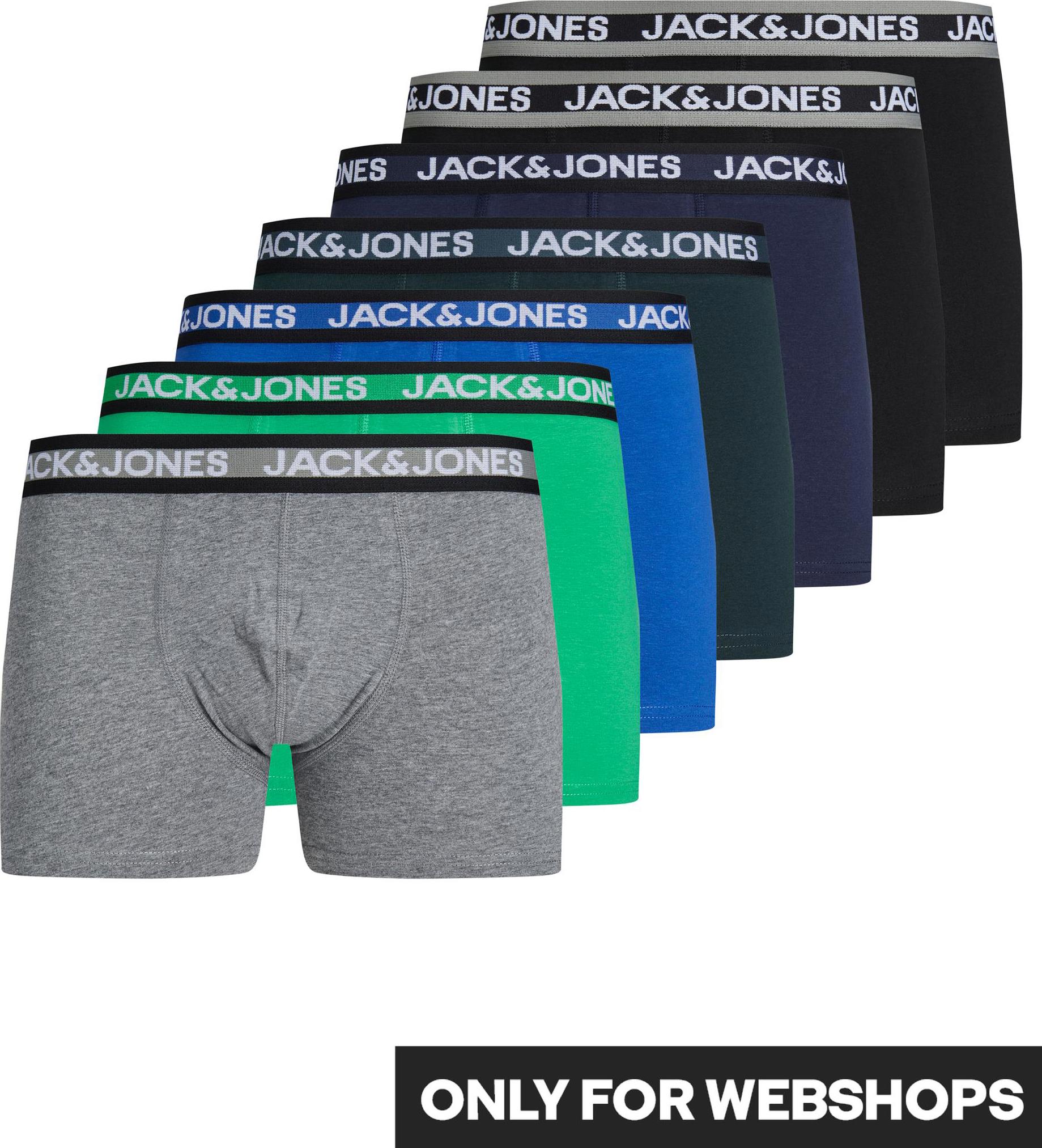 Jack Jones Heren Jacadrian Trunks 7 Pack Zwart 4355105 voordelig
