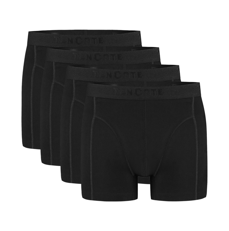 Basics Bamboo Viscose Heren Shorts 4-Pack Black