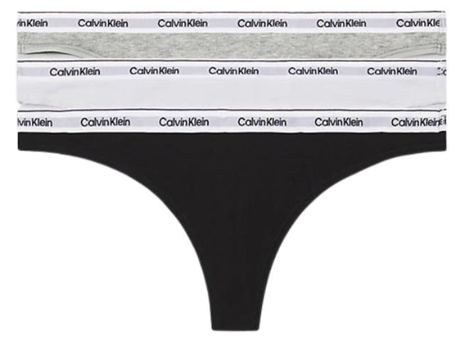 Modern Logo Dames Thong 3-Pack Multi