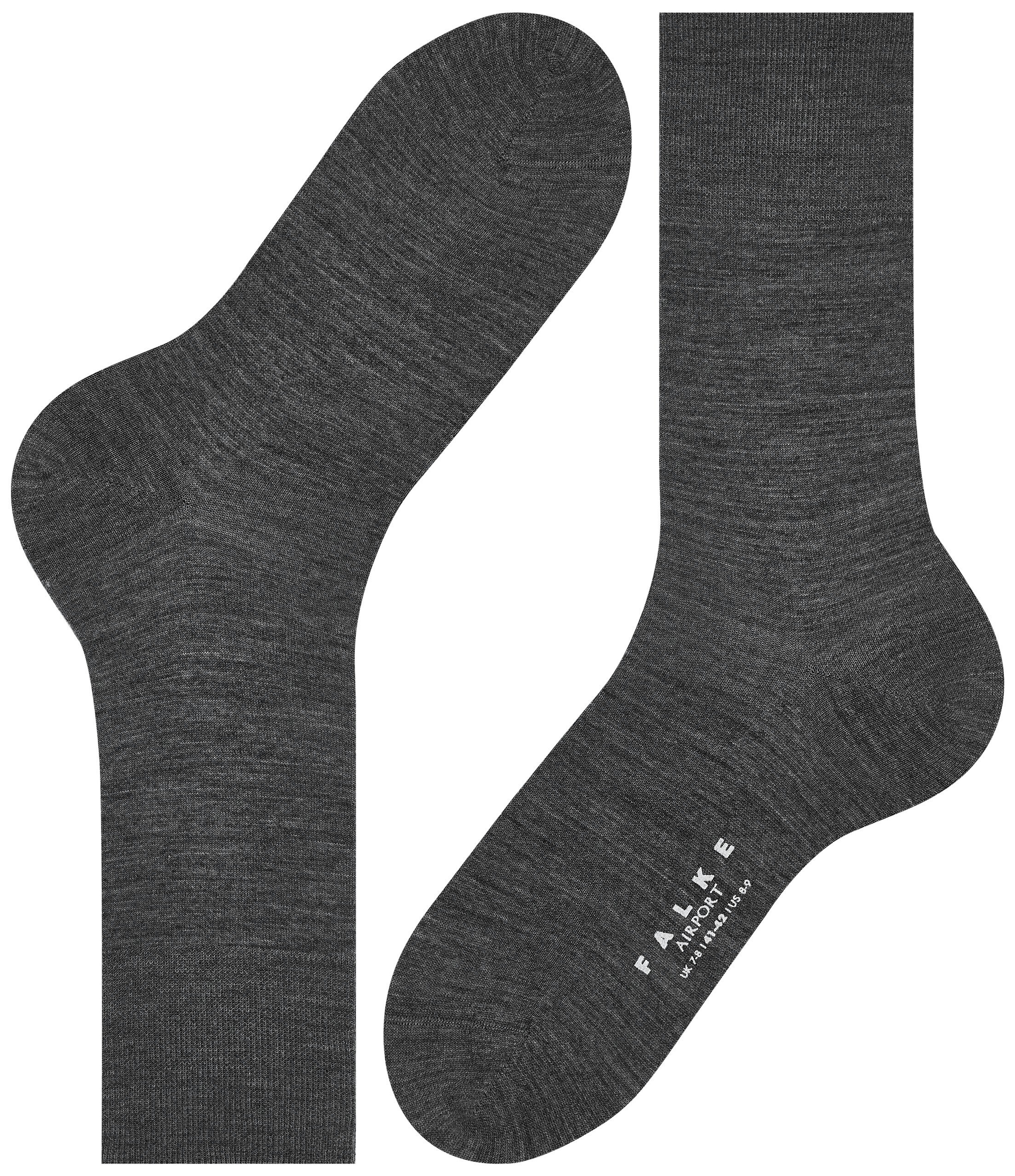FALKE Heren Airport Sokken Dark Grey