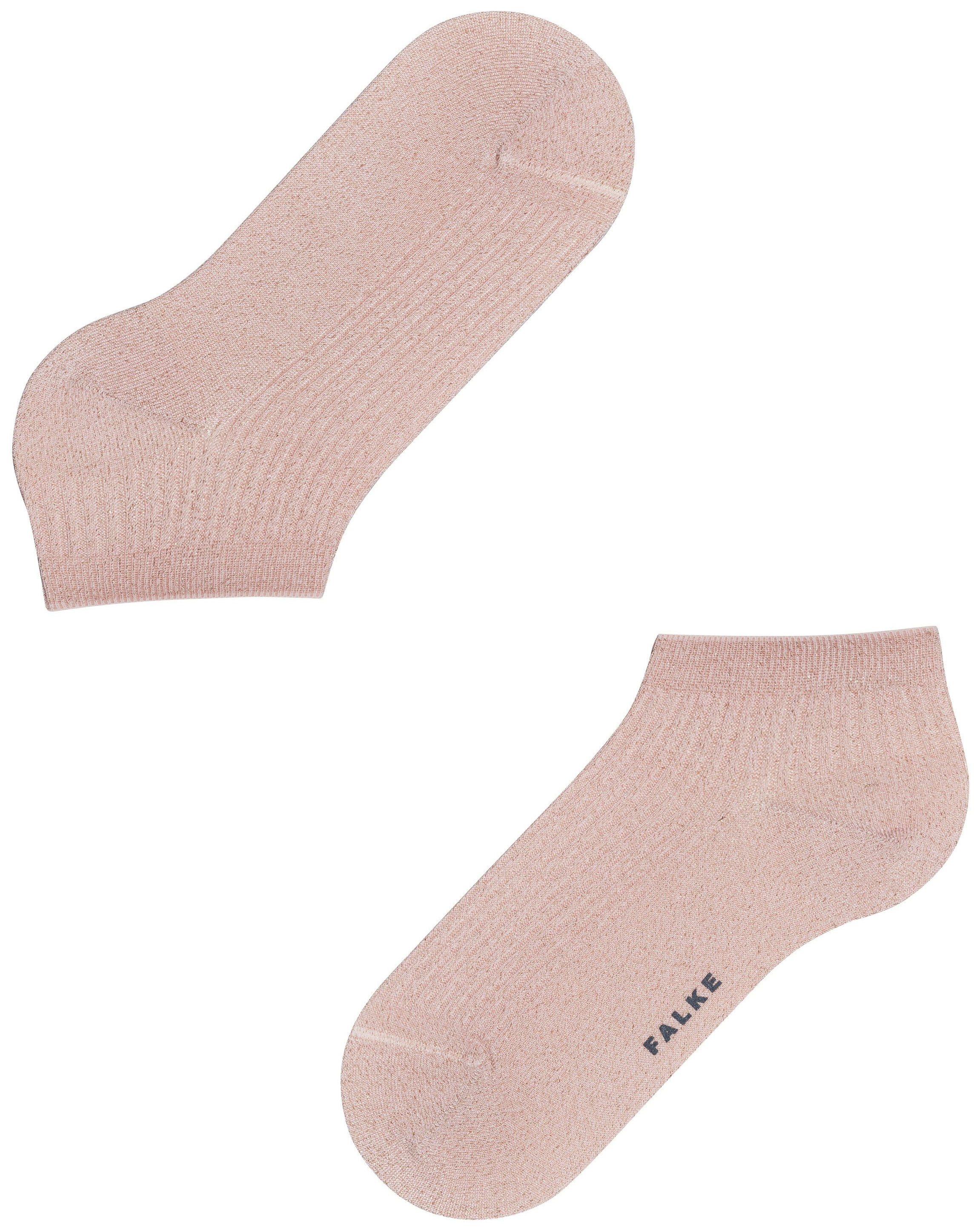 FALKE Dames Shiny Rib Sneakersokken Roze