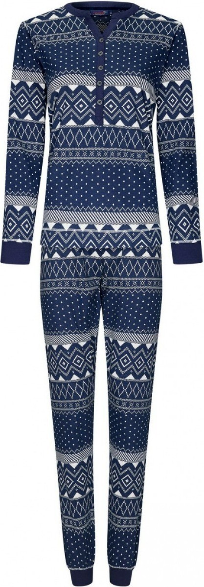 Dames Pyjama Met Lange Broek Dark Blue