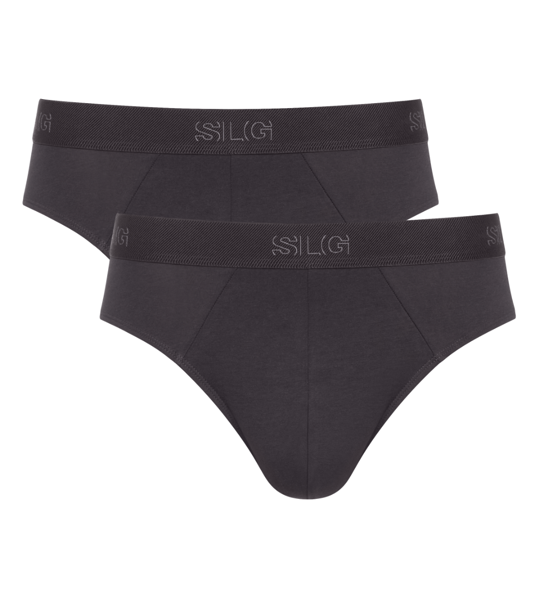 MEN SLG Base Heren Brief 2-Pack Charcoal
