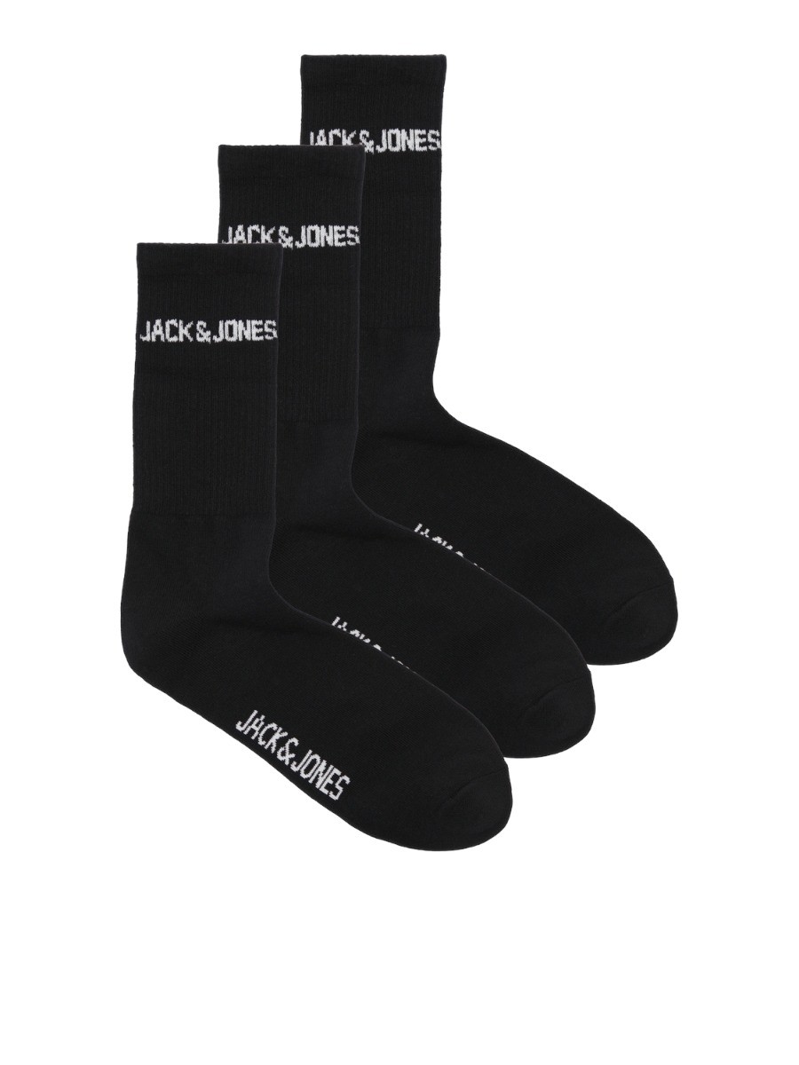 Heren Jacmelvin Tennissokken 3-Pack Zwart