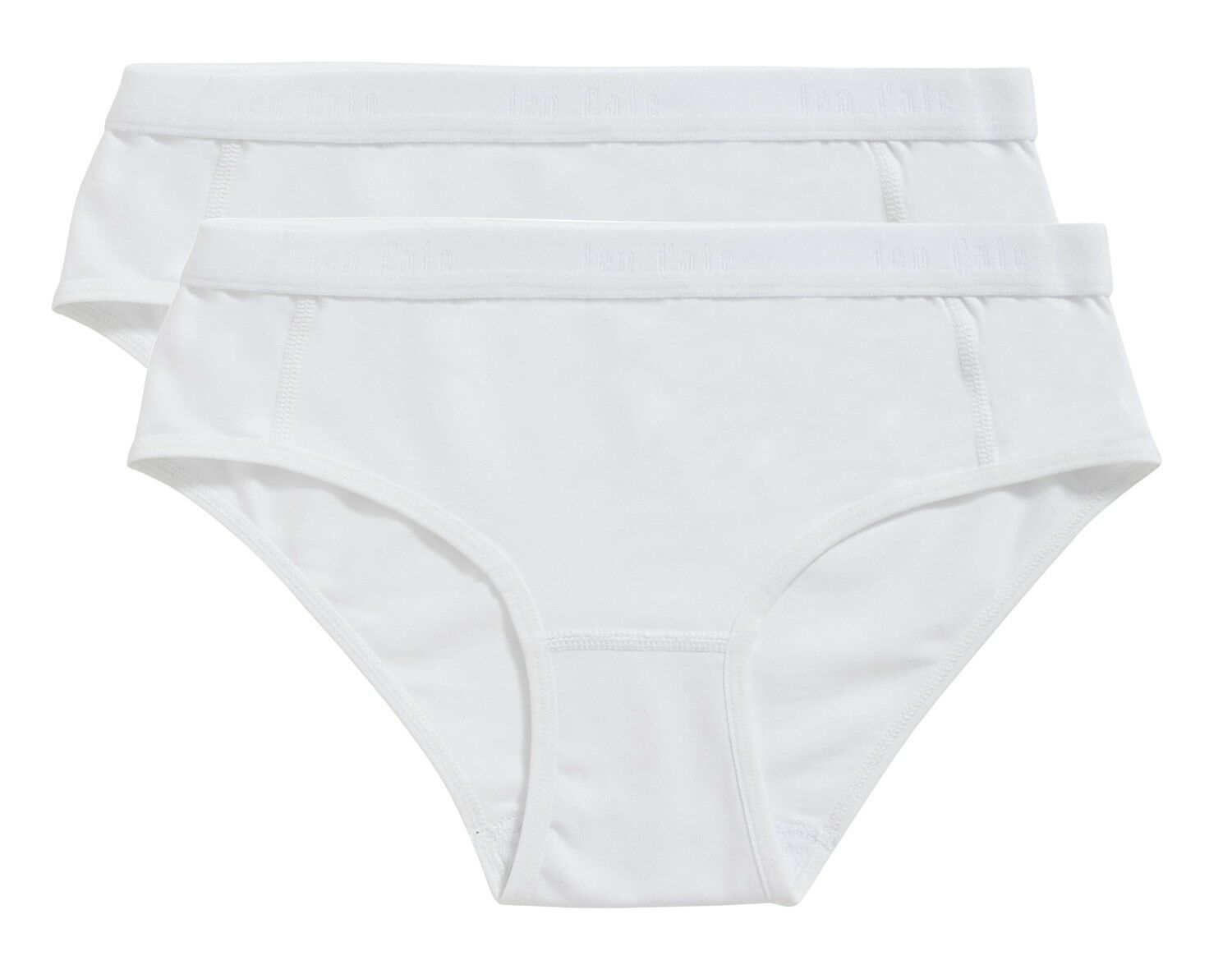 Basics Organic Cotton Stretch Meisjes Hipster 2-Pack Wit