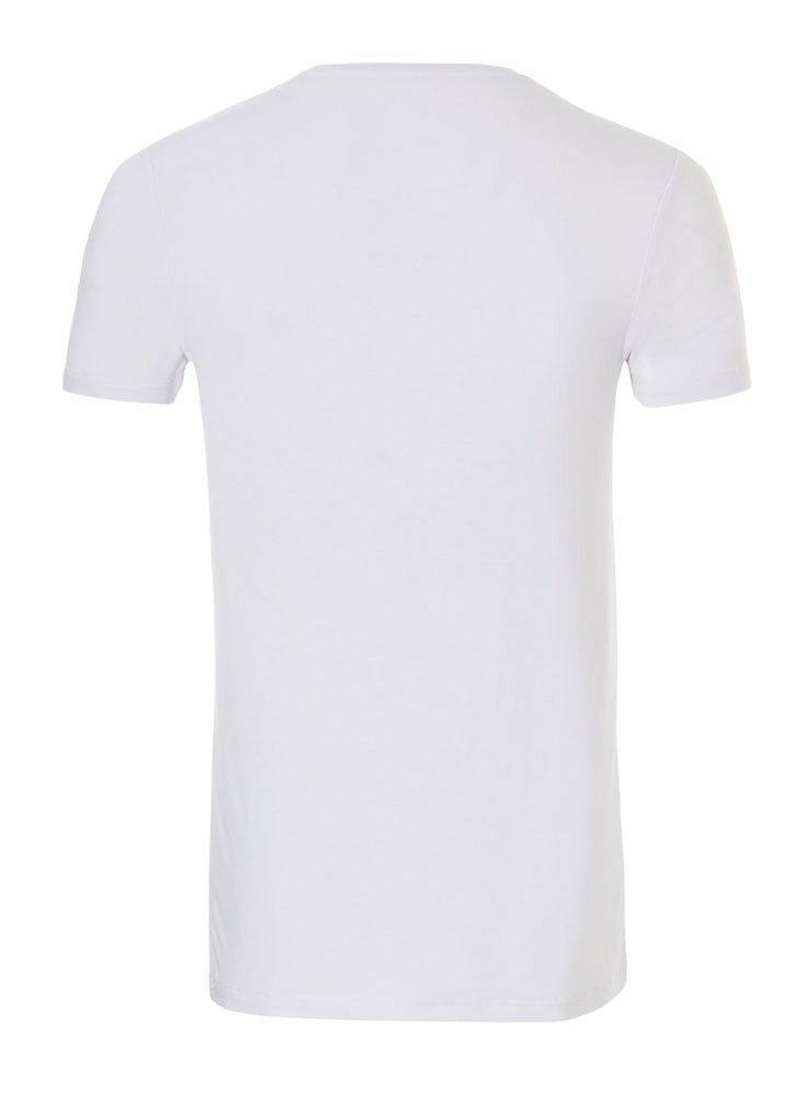 Basics Bamboo Viscose Heren T-Shirt V-neck Wit