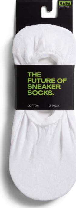 Unisex 2-Pack Cotton Sneakersok White