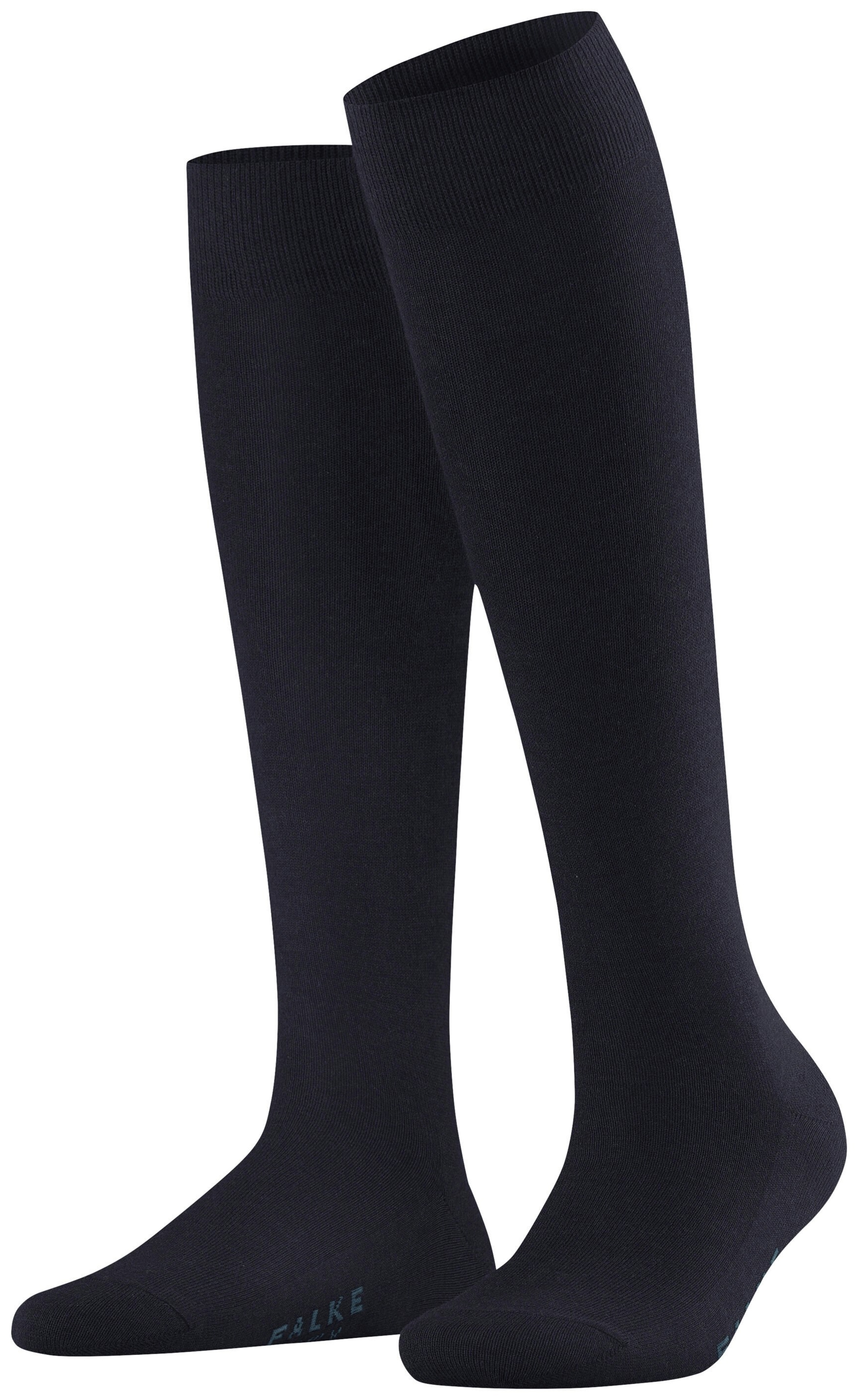 FALKE Dames Family Kniekousen Blauw