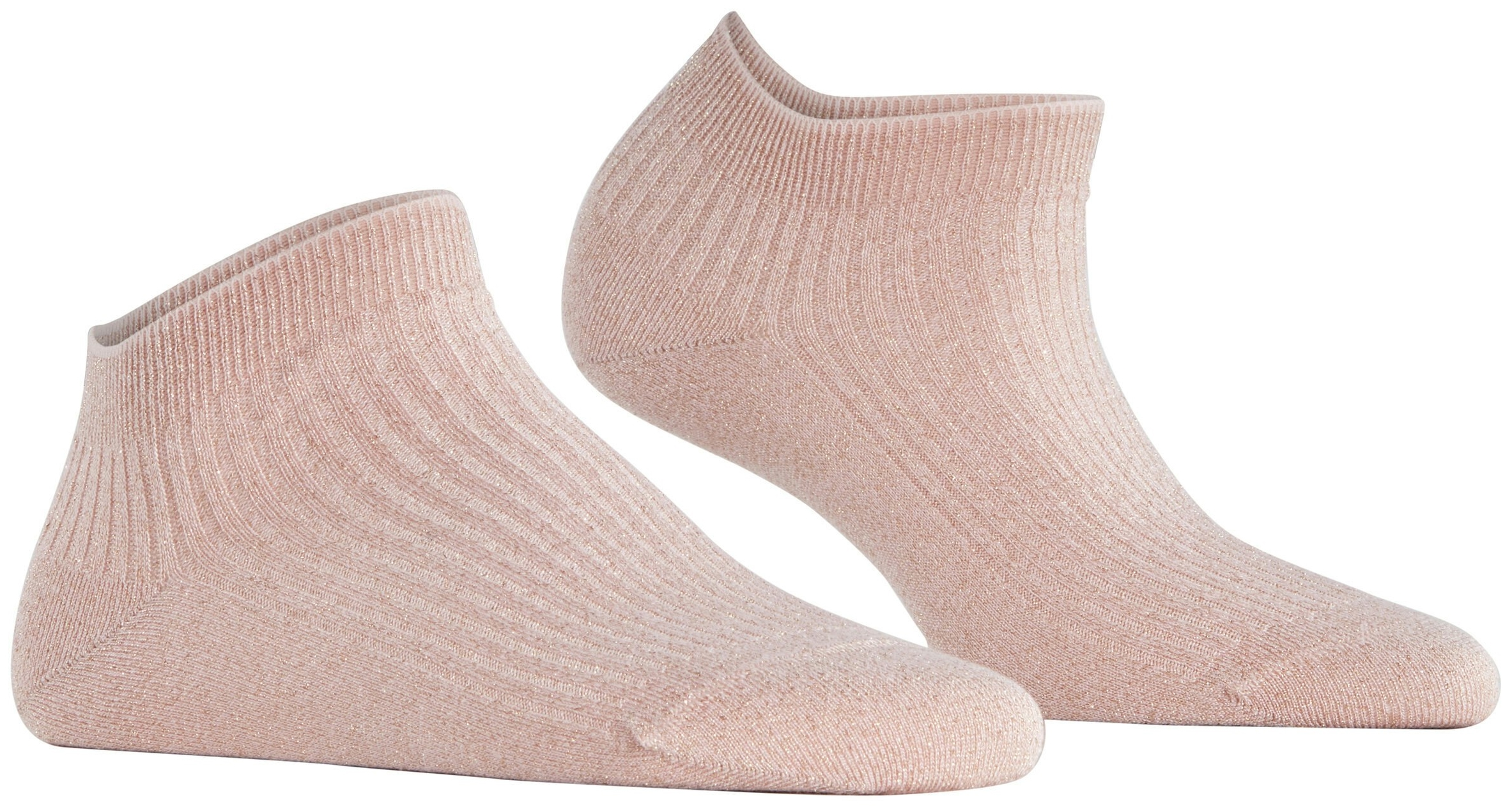 FALKE Dames Shiny Rib Sneakersokken Roze