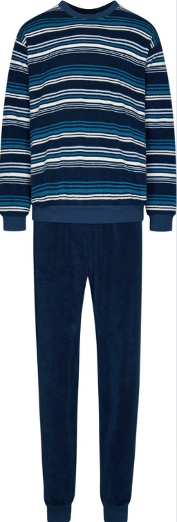 Heren Pyjama,Pants Cuff dark blue